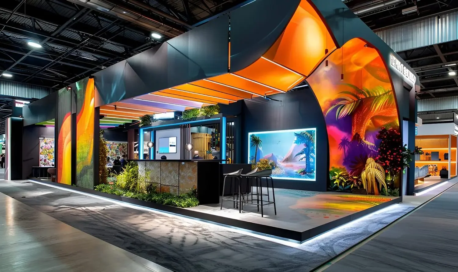 Referensi Booth Pameran dengan Elemen Seni atau Budaya